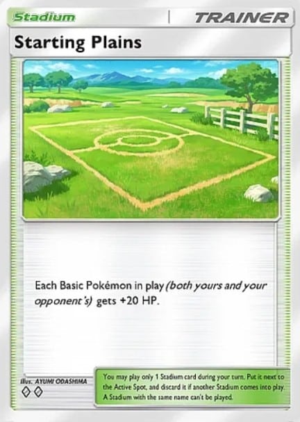starting plains stadium card in pkemon tcg pocket