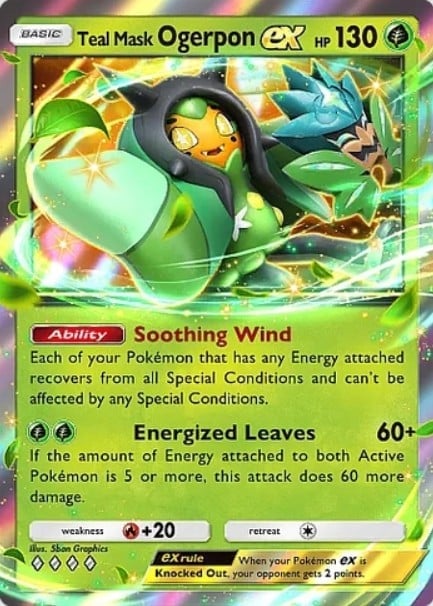 teal mask ogerpon ex from pokemon tcg pocket