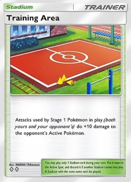 training area stadium card in pkemon tcg pocket