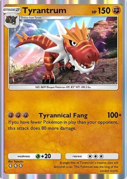 tyrantrum from pokemon tcg pocket