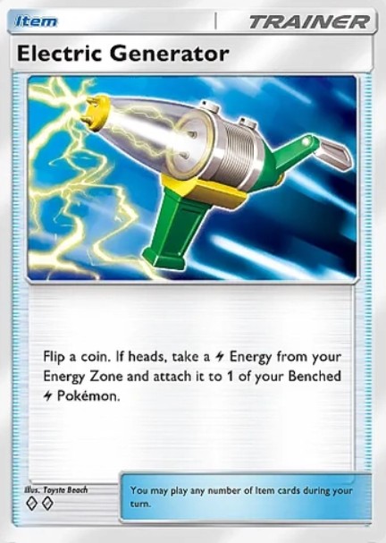 electric generator item card from pokemon tcg pocket paldean wonders set
