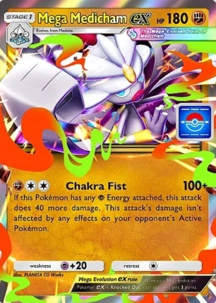 mega medicham ex from pokemon tcg pocket
