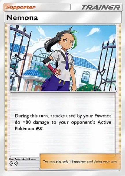 nemona supporter from pokemon tcg pocket paldean wonders set