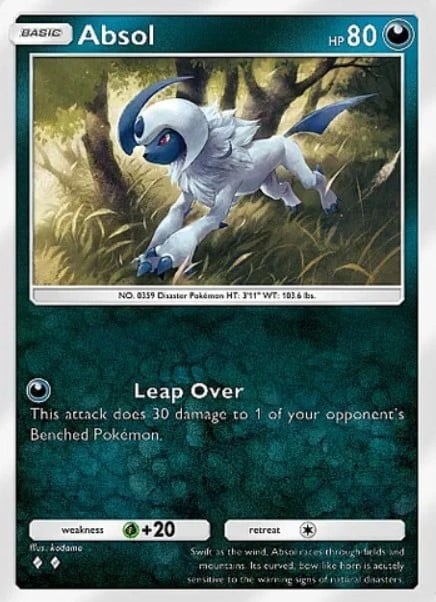 absol from pokemon tcg pocket wisdom of sea and sky set