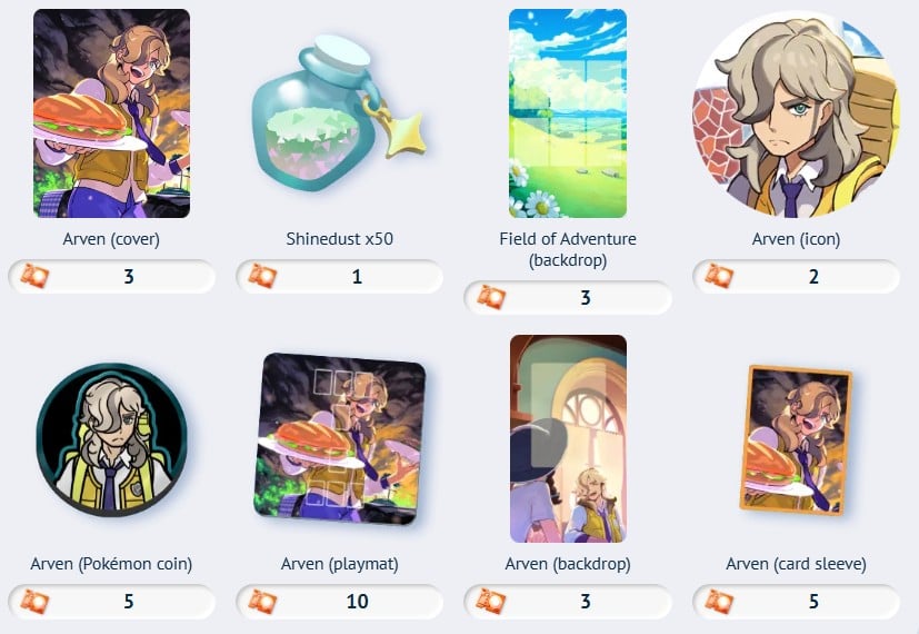 arven accessories from pokemon tcg pocket