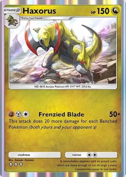 haxorus from pokemon tcg pocket mega shine set