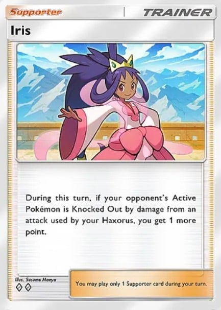 iris supporter from pokemon tcg pocket mega shine set