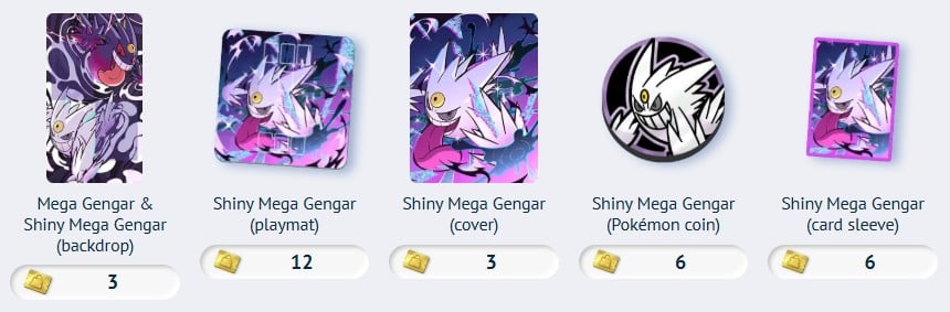 mega gengar accessories in pokemon tcg pocket