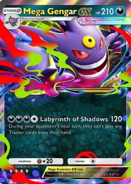 mega gengar ex from pokemon tcg pocket mega shine set