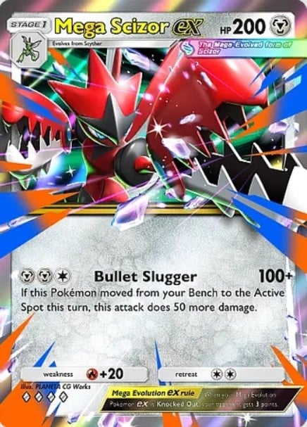 mega scizor ex from pokemon tcg pocket mega shine set