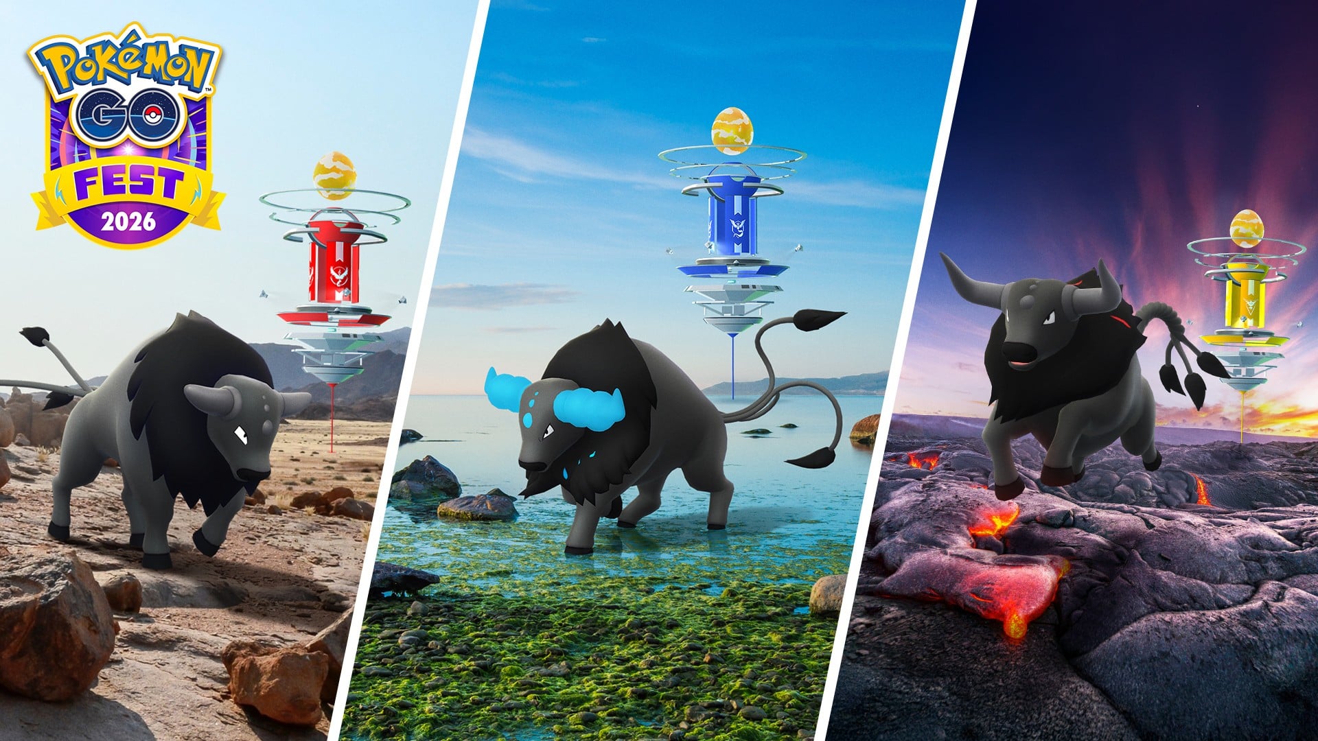 Shiny Paldean Tauros debut during Pokémon GO Fest 2026