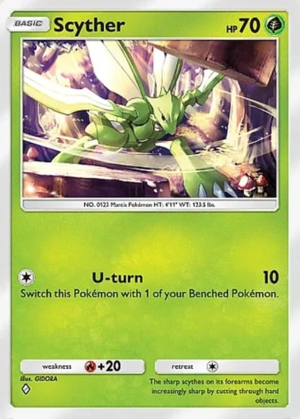 scyther from pokemon tcg pocket mega shine set