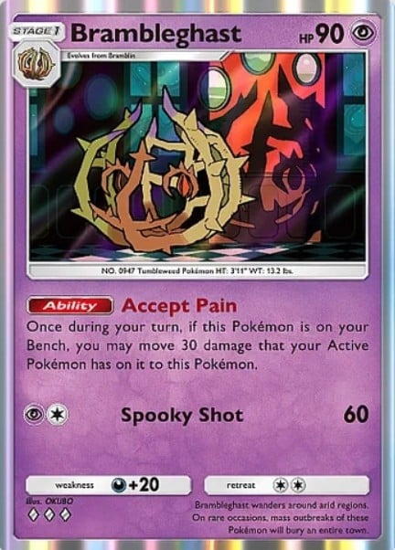 brambleghast from pokemon tcg pocket pulsing aura set