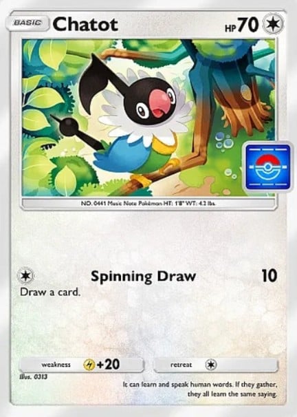 chatot promo from pokemon tcg pocket