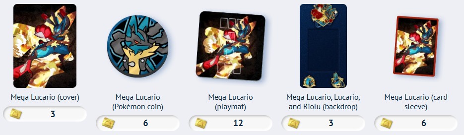 mega lucario accessories in pokemon tcg pocket
