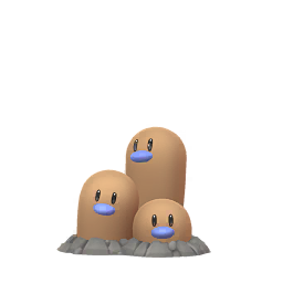 shiny dugtrio sprite from pokemon go