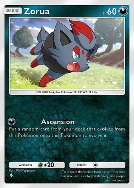 zorua from pokemon tcg pocket pulsing aura set