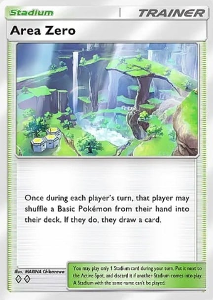aea zero stadium card from pokemon tcg pocket paradox drive set