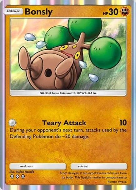 bonsly from pokemon tcg pocket pulsing aura set