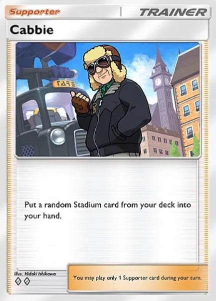 cabbie supporter card from pokemon tcg pocket
