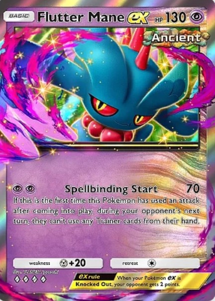flutter mane ex from pokemon tcg pocket paradox drive set