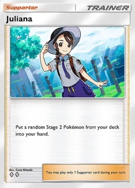 juliana supporter from pokemon tcg pocket paradox drive set