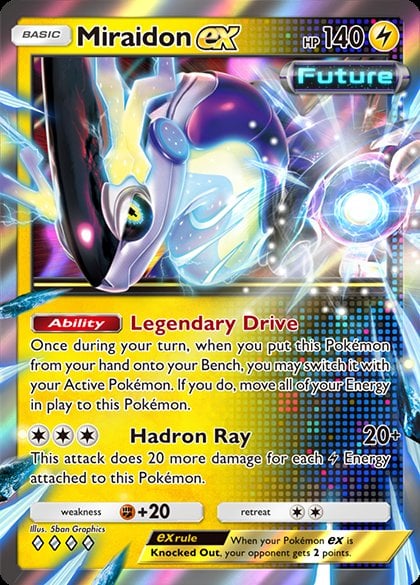 miraidon ex from pokemon tcg pocket paradox drive set