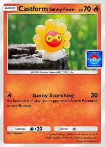castform sunny form promo from pokemon tcg pocket