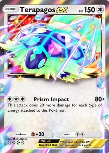 terapagos ex from pokemon tcg pocket paradox drive set