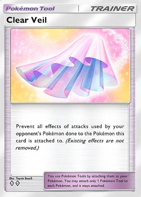 clear veil pokemon tool from tcg pocket ruler of the skies set