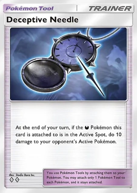 deceptive needle pokemon tool from tcg pocket ruler of the skies set