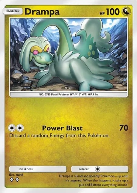 drampa from pokemon tcg pocket ruler of the skies set