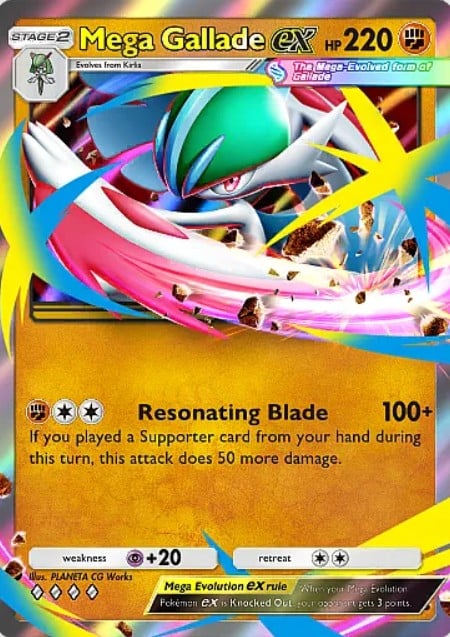 mega gallade ex from pokemon tcg pocket ruler of the skies set