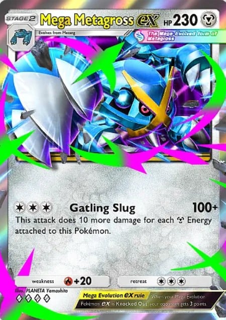 mega metagross ex from pokemon tcg pocket ruler of the skies set