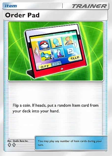 order pad item card from pokemon tcg pocket ruler of the skies set