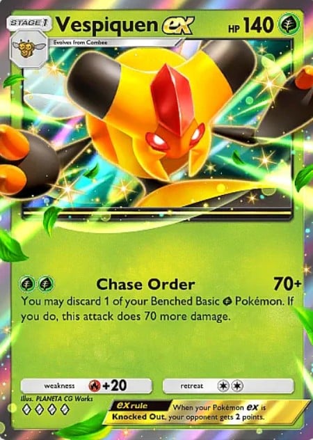 vespiquen ex from pokemon tcg pocket ruler of the skies set