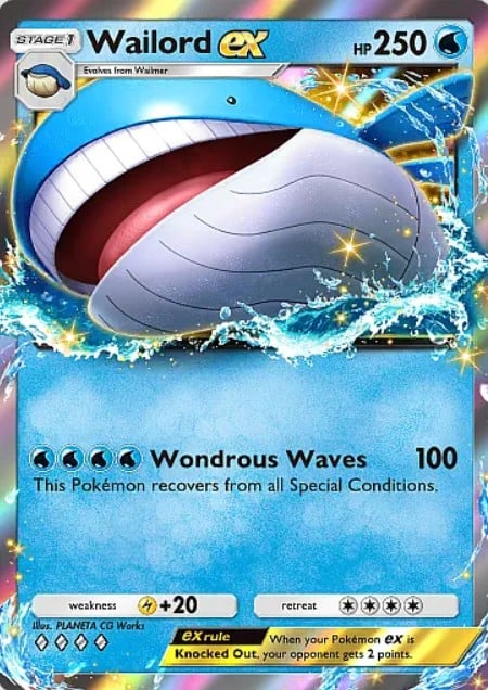 wailord ex from pokemon tcg pocket ruler of the skies set