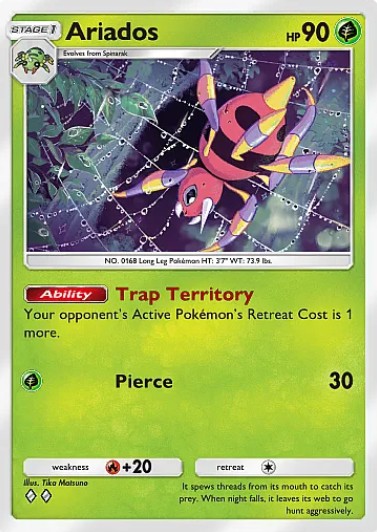 ariados from pokemon tcg pocket crimson blaze set