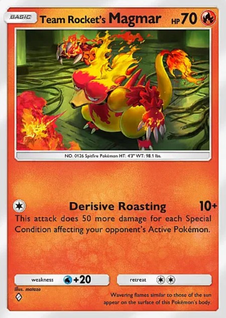 magmar from pokemon tcg pocket team rocket's ambition set