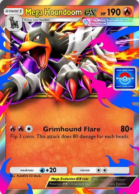 mega houndoom ex from pokemon tcg pocket