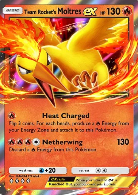 moltres ex from pokemon tcg pocket team rocket's ambition set