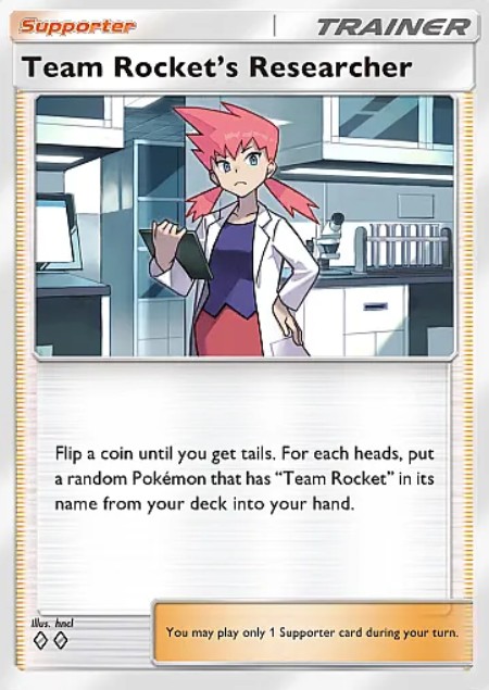 team rocket's researcher supporter from pokemon tcg pocket