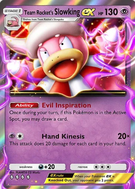 slowking ex from pokemon tcg pocket team rocket's ambition set