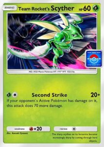 team rocket's scyther promo from pokemon tcg pocket