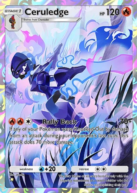 ceruledge illustration rare from pokemon tcg pocket dual fusion set