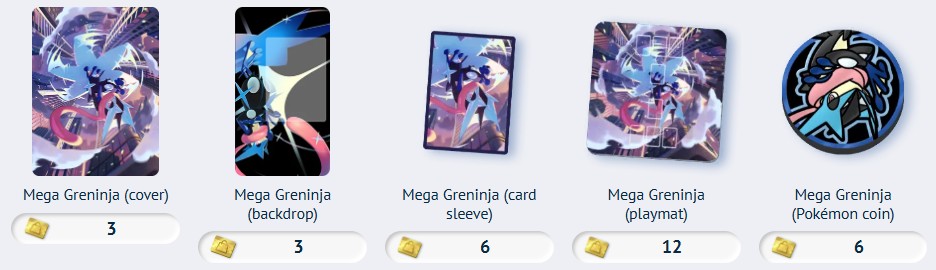mega greninja accessories from pokemon tcg pocket