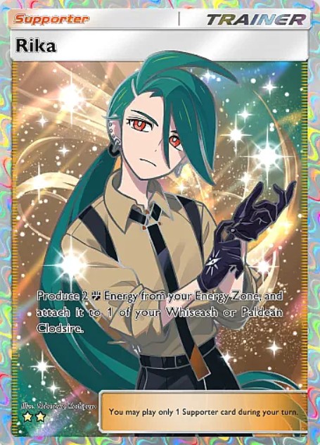 rika full art card from pokemon tcg pocket dual fusion set
