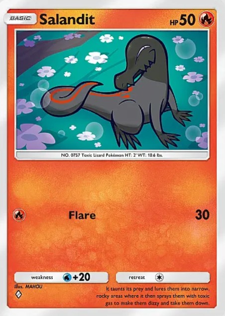 salandit from pokemon tcg pocket dual fusion set